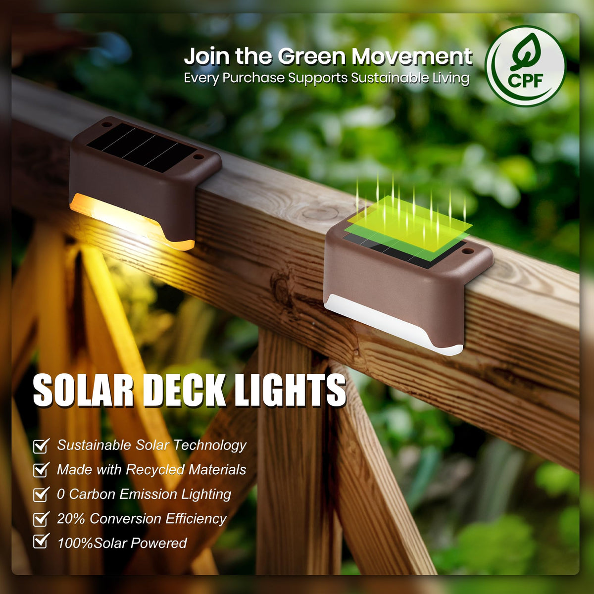SOLPEX solar deck light on patio creates welcoming ambience after dark