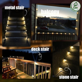SOLPEX solar deck light features weatherproof ABS shell for all-weather use