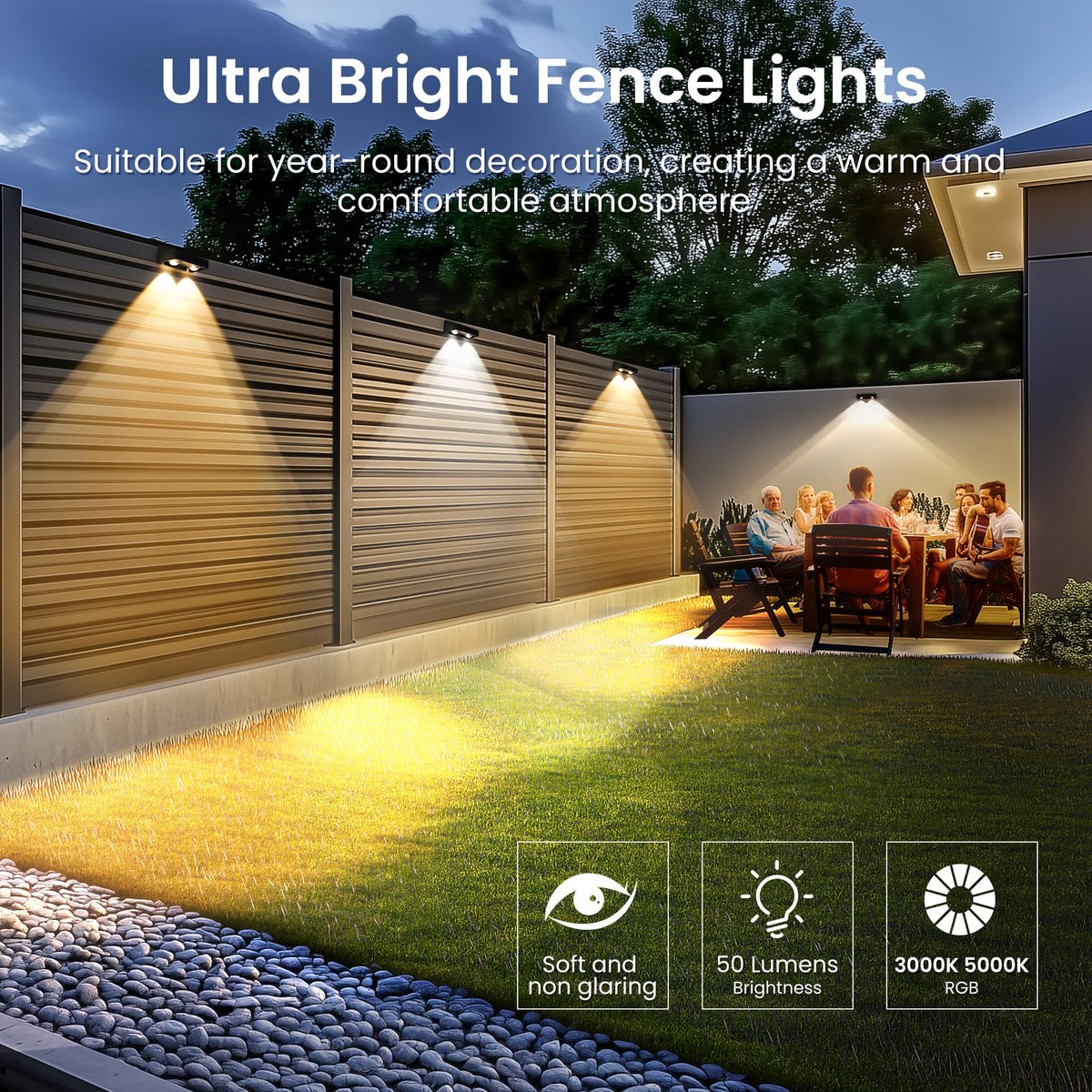 SOLPEX IP65 waterproof lights withstand rain and snow for year-round use