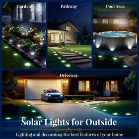 SOLPEX solar ground light with automatic on-off detects dusk for hands-free lighting.