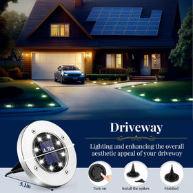 SOLPEX driveway light marking edges for safer night arrivals