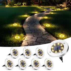 SOLPEX solar ground light upgrade illuminating walkways with long lasting warm white glow
