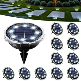 SOLPEX solar ground lights illuminate garden pathways for safer night strolls.