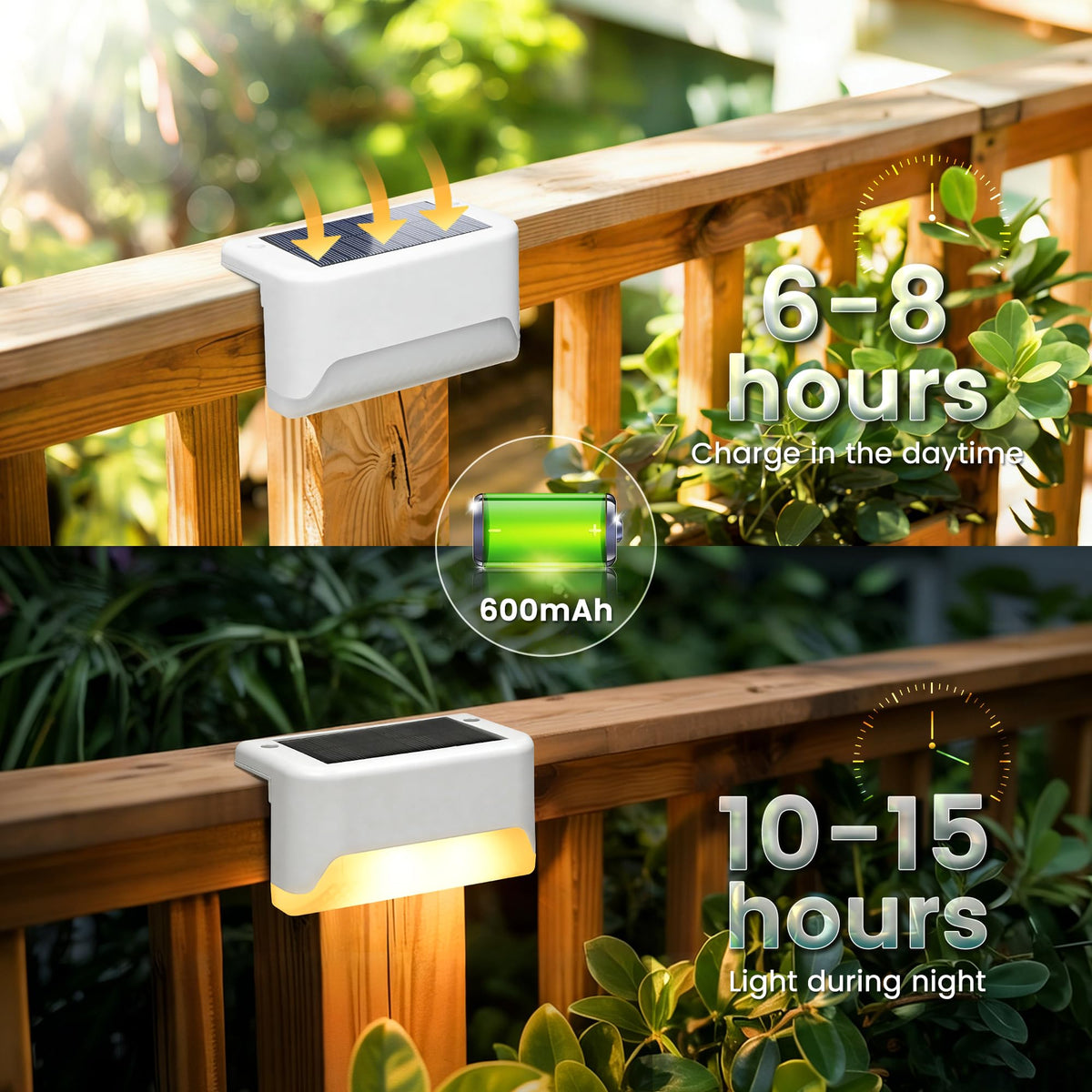 SOLPEX solar railing light enhances balcony visibility and safety.