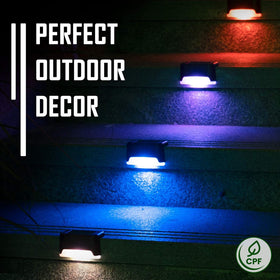 SOLPEX waterproof LED stair lights provide safe illumination for outdoor stairs.