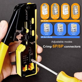 Solsop network cable tester showing long-range testing capability.