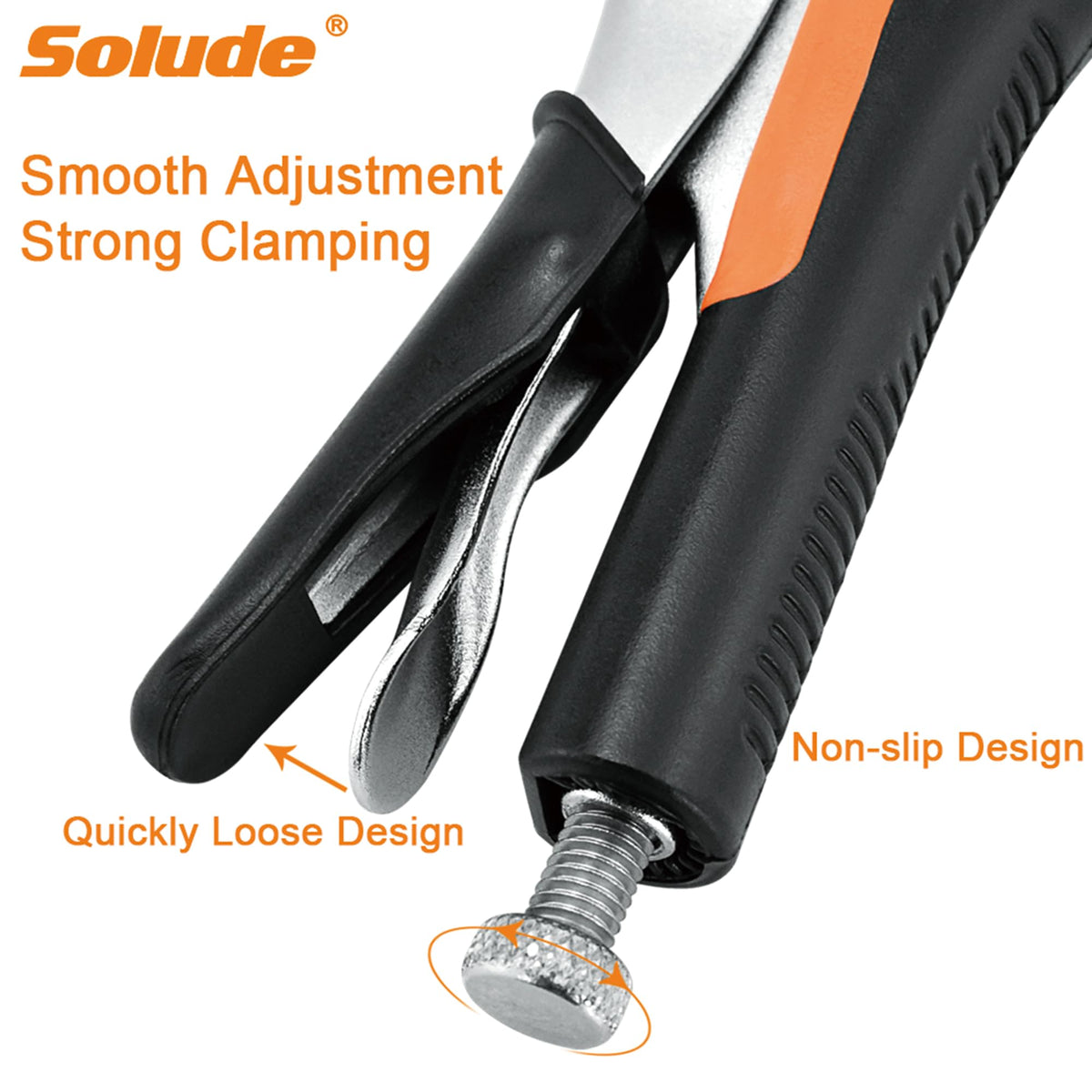SOLUDE pliers with swivel pads providing stable contact on irregular surfaces.