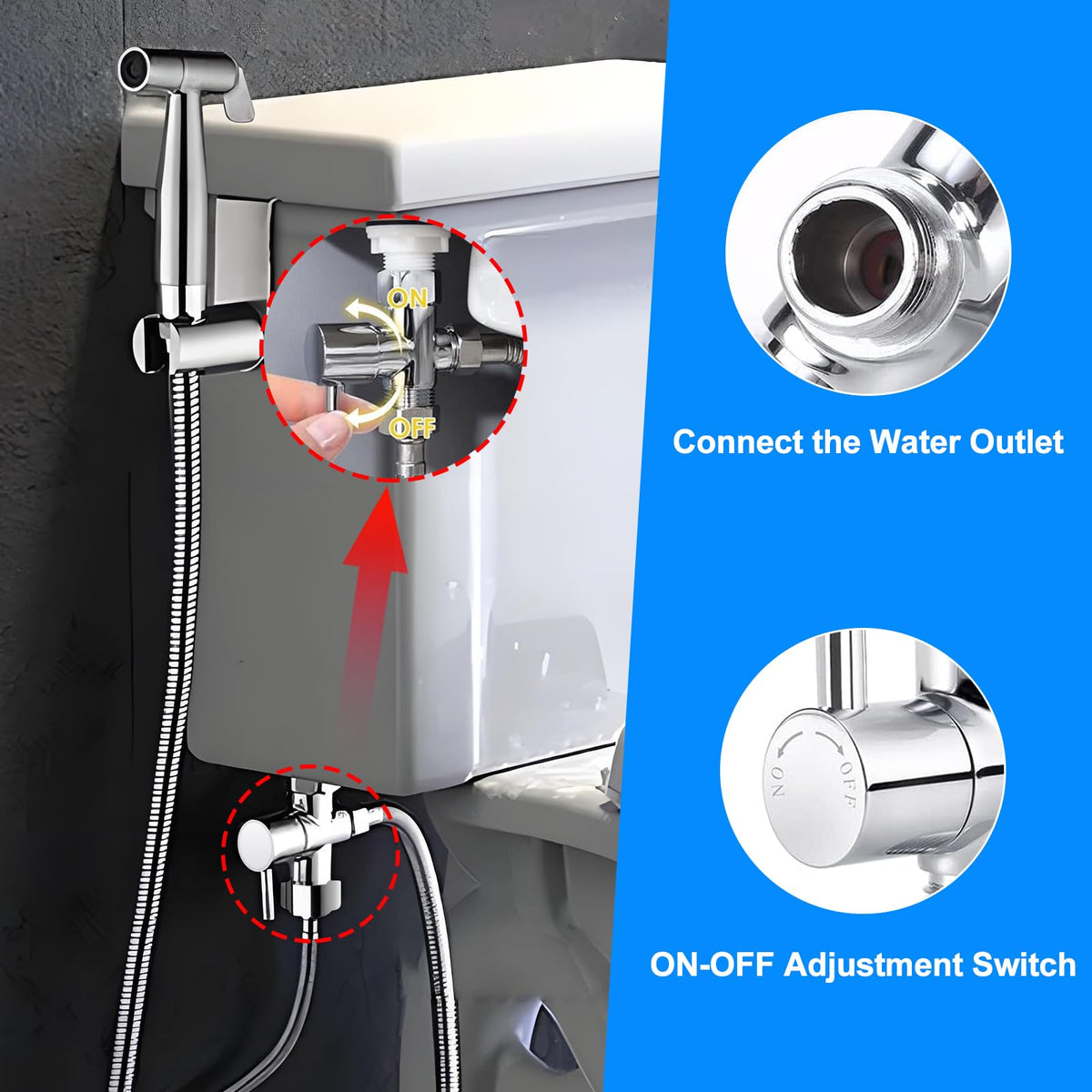 SOMDARHK bidet t-adapter ready-for-toilet-installation packaging shot.