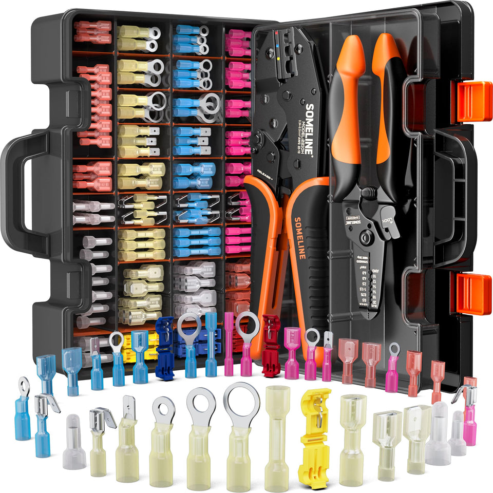 SOMELINE crimping tool kit front view with sturdy handles for precise work
