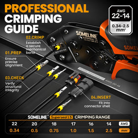 SOMELINE crimping tool kit side view highlighting compact profile.