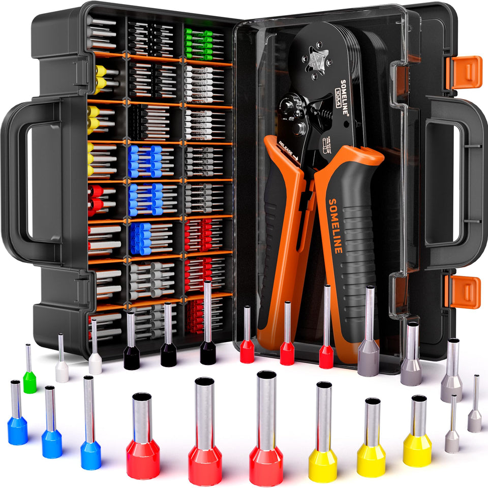 SOMELINE ferrule crimping tool exterior for precise terminal crimps in workshops.