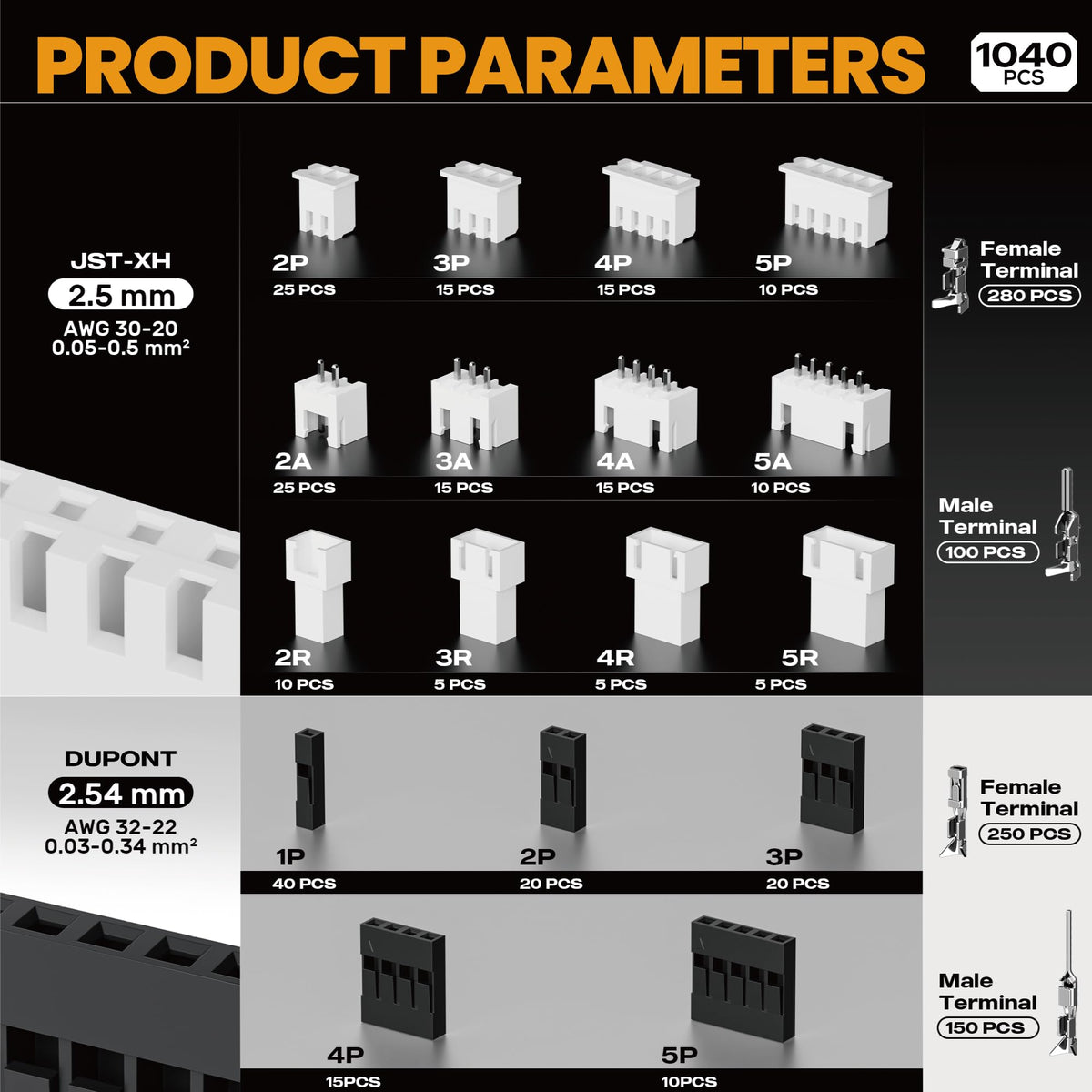 SOMELINE PH 2-0mm connector kit with precise crimp alignment
