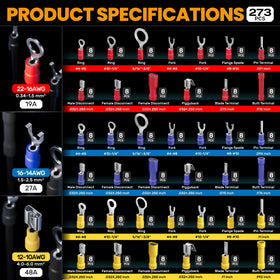 SOMELINE ring and spade terminals closeup for secure connections