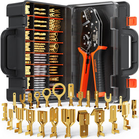 SOMELINE spade terminal crimping tool 24-14 AWG enables precise, repeatable crimps.