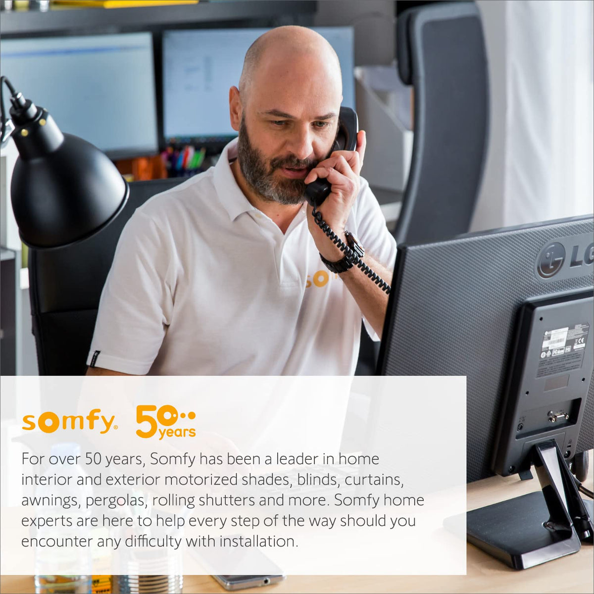 Somfy authentic parts ensure durable motorized window coverings