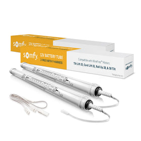 Somfy battery tubes 12V-2pack powering multiple motorized shades