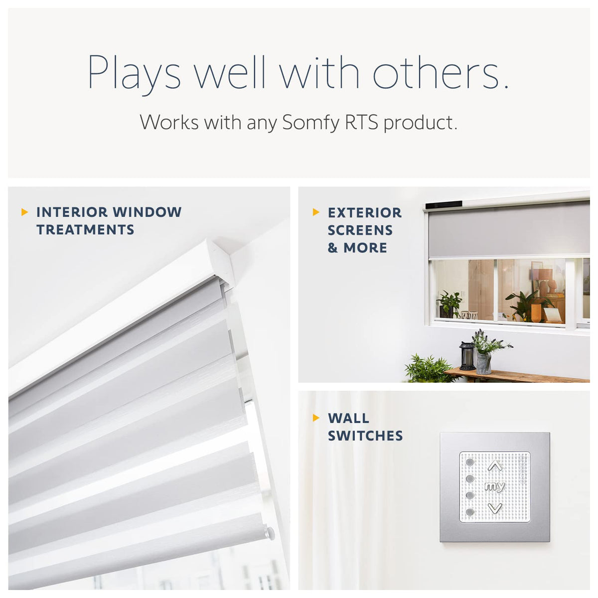 Somfy Situo 5 Pure remote with LED indicators for quick shade selection.