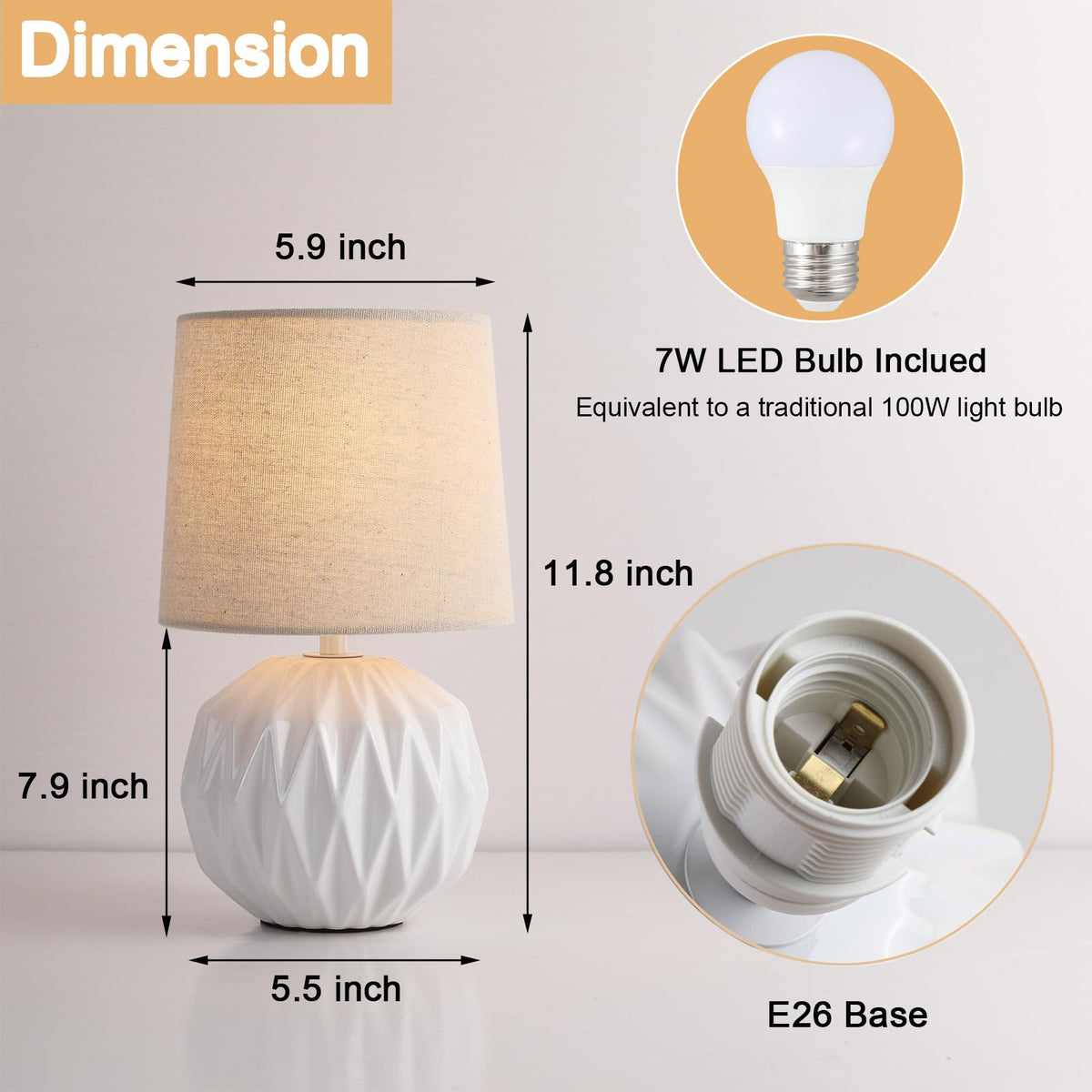 Somniferous lamp on a bedroom table delivering cozy ambience.