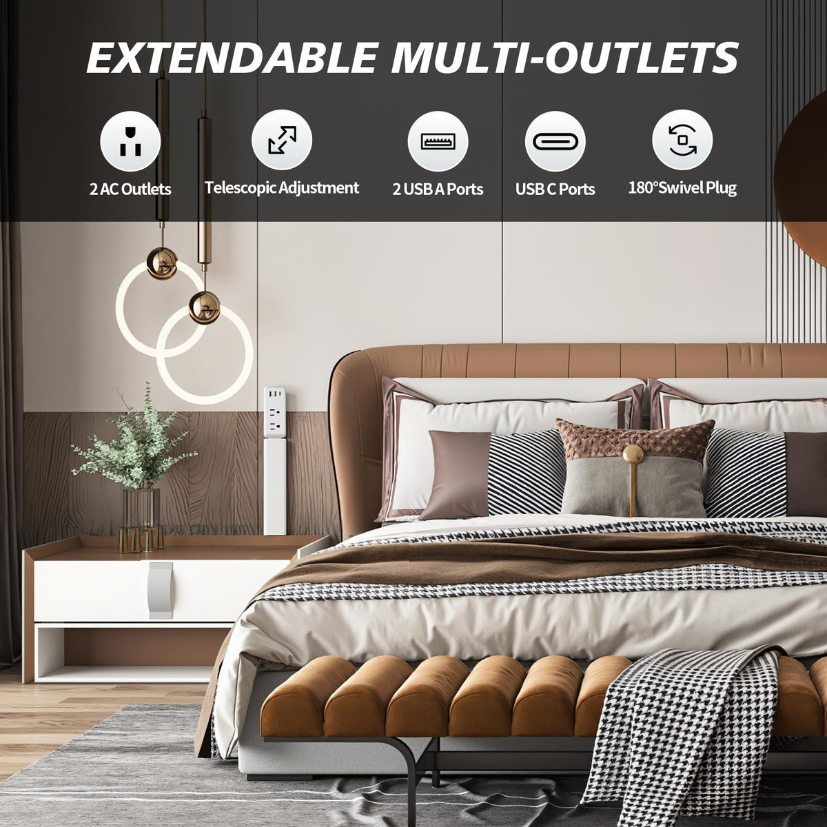 SOMOSU outlet extender installs tool-free for quick setup