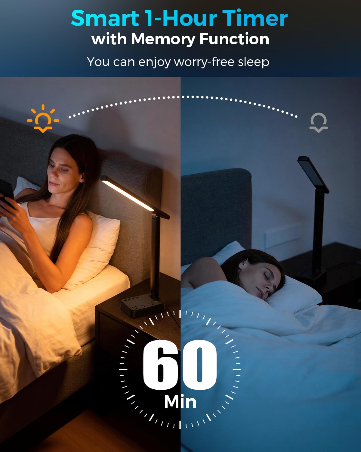 Sompaty desk lamp with 64 LEDs for even illumination