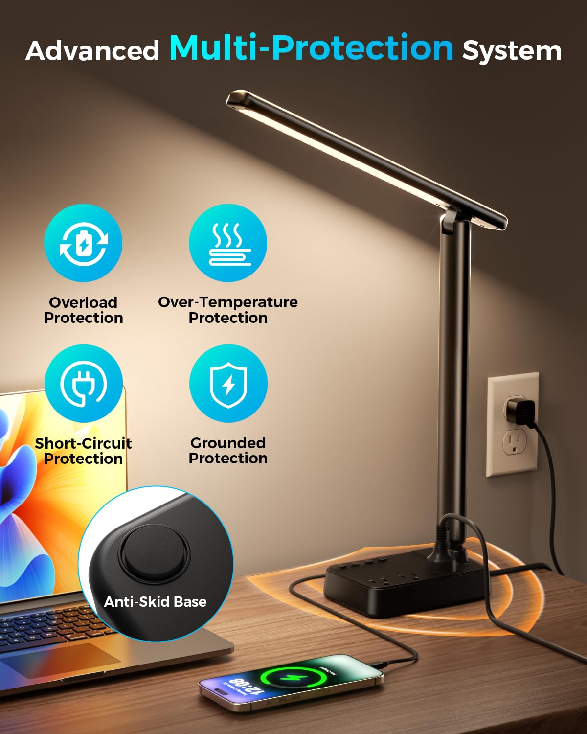 Sompaty eye‑care LED reduces glare during long study sessions