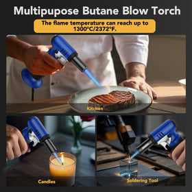Sondiko torch continuous flame mode for steady burns.