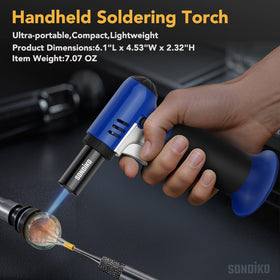 Sondiko torch with Piezo ignition for easy starts.