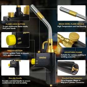 Sondiko gas knob switch demonstrates safe pre-ignition steps and protection.