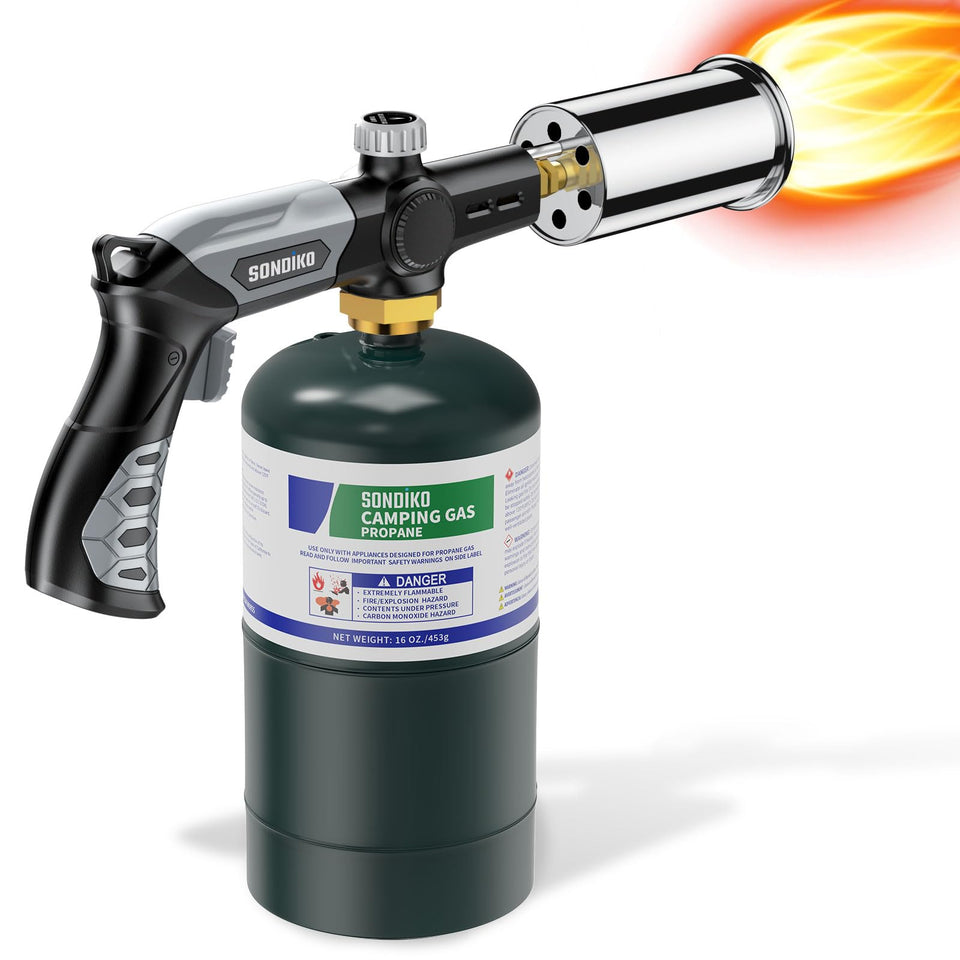 Sondiko L8010 torch with angled nozzle for precise searing