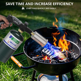 Sondiko L8010 torch used as a campfire starter