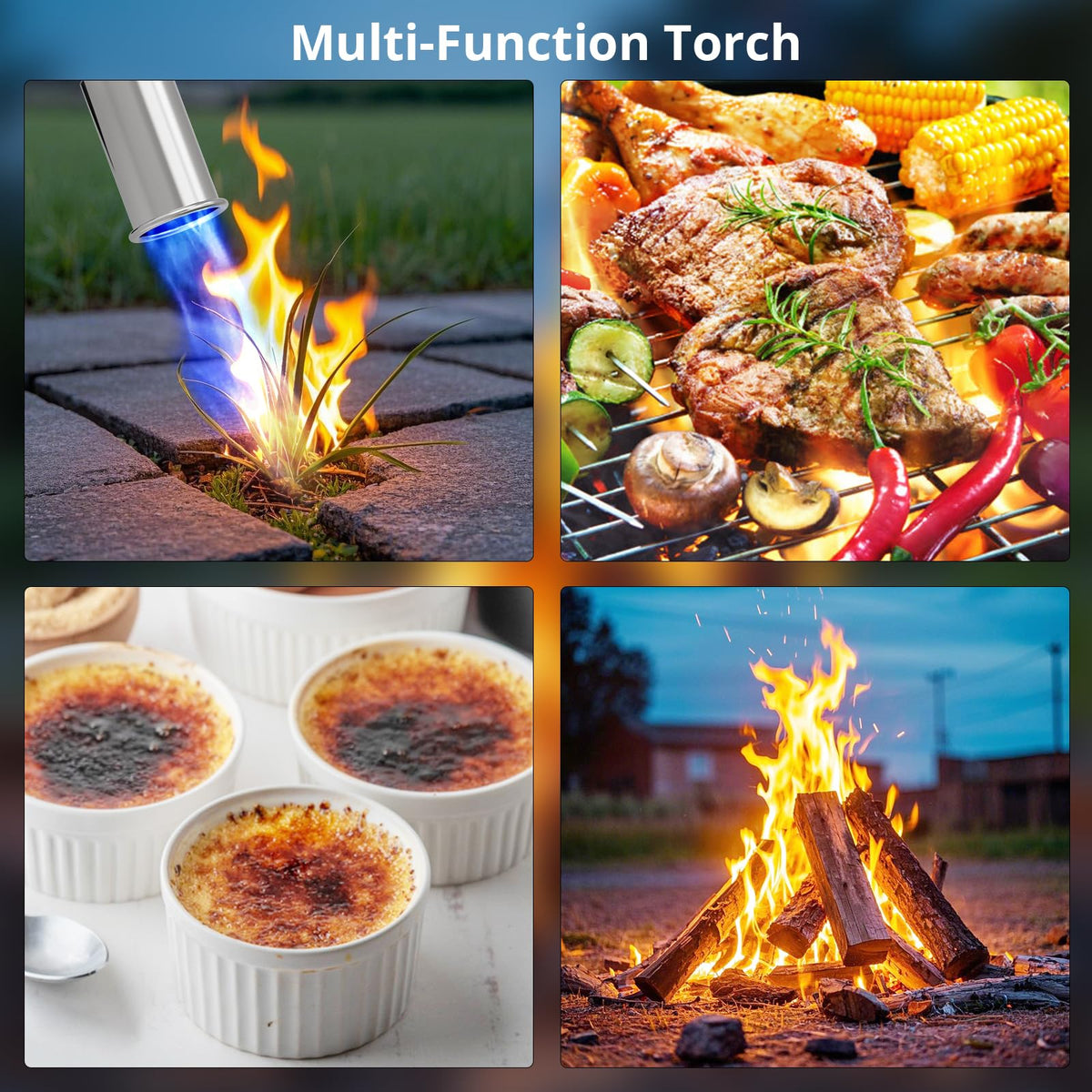 Sondiko L8010 torch lighting a fireplace safely