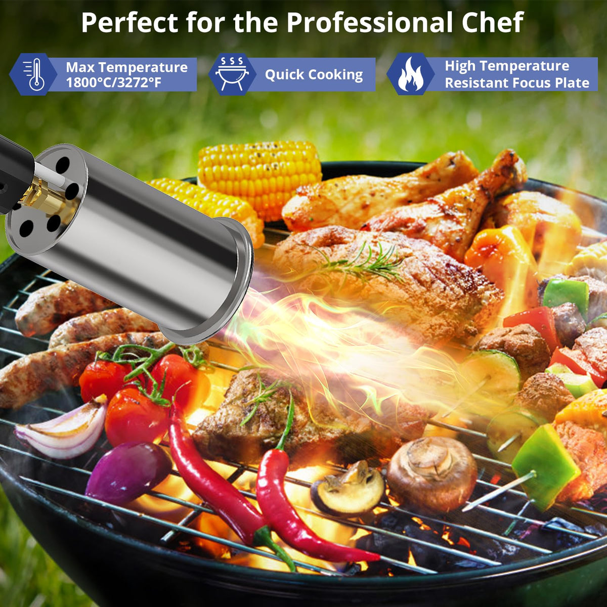 Sondiko L8010 torch melting cheese with accuracy