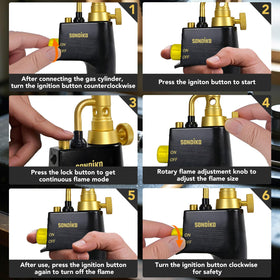 Sondiko multipurpose torch ideal for cooking, brazing, and barbecuing tasks.