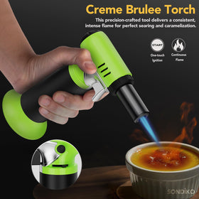 Sondiko torch adjustable flame reaches up to 1300°C for versatile tasks.