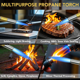 Sondiko torch-head in use for barbecue or culinary searing.