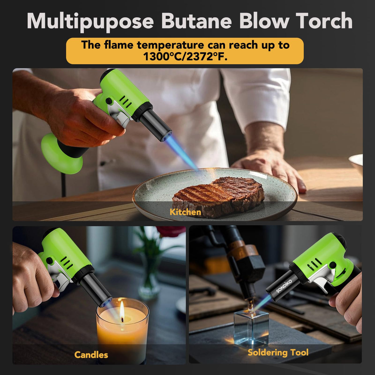 Sondiko torch suitable for soldering, crafts, and resin art.