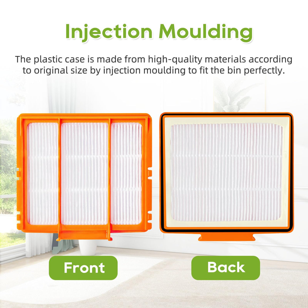 SONGRUI HEPA filter captures dust efficiently for cleaner air.