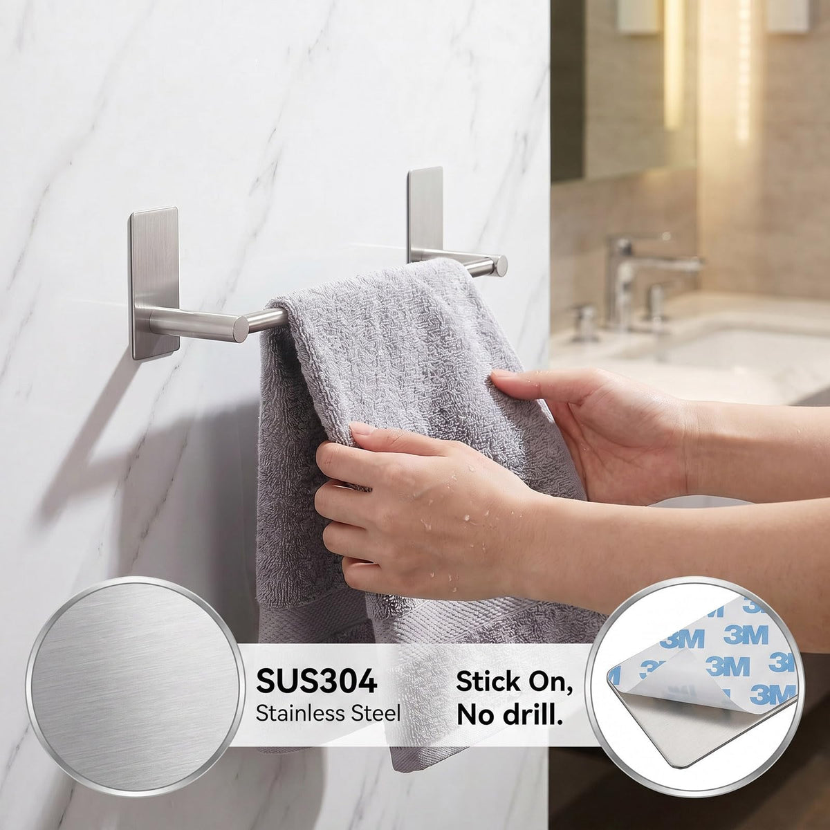 Songtec bathroom organizer creates clutter-free space with compact storage