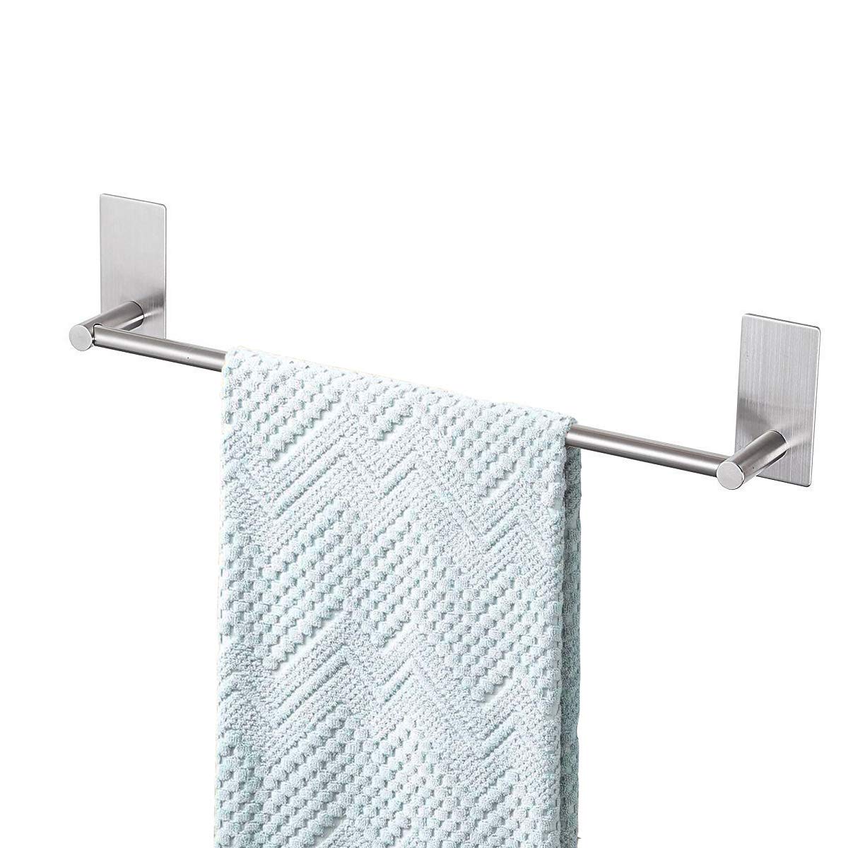 Songtec 16 inch towel bar with stick-on design for fast bathroom organization