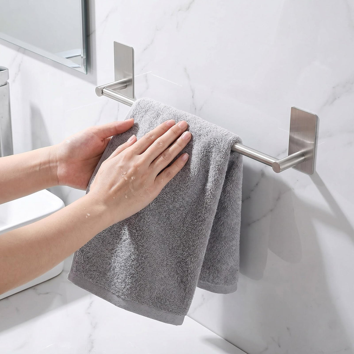 Songtec brushed nickel finish adds modern style to any bathroom wall