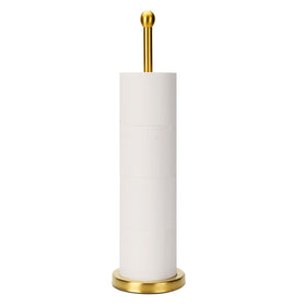 Songtec Gold Toilet Paper Holder Stand with four-roll capacity for easy access.