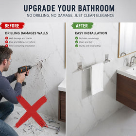 Songtec no drill towel rack on wall offers easy, tool-free setup