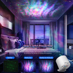 Sonhonron Star Projector remote-control enables quick sleep mode adjustments.