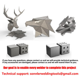 SONNLER welding coupons assembly closeup highlights precision-fit pieces for smooth welds.