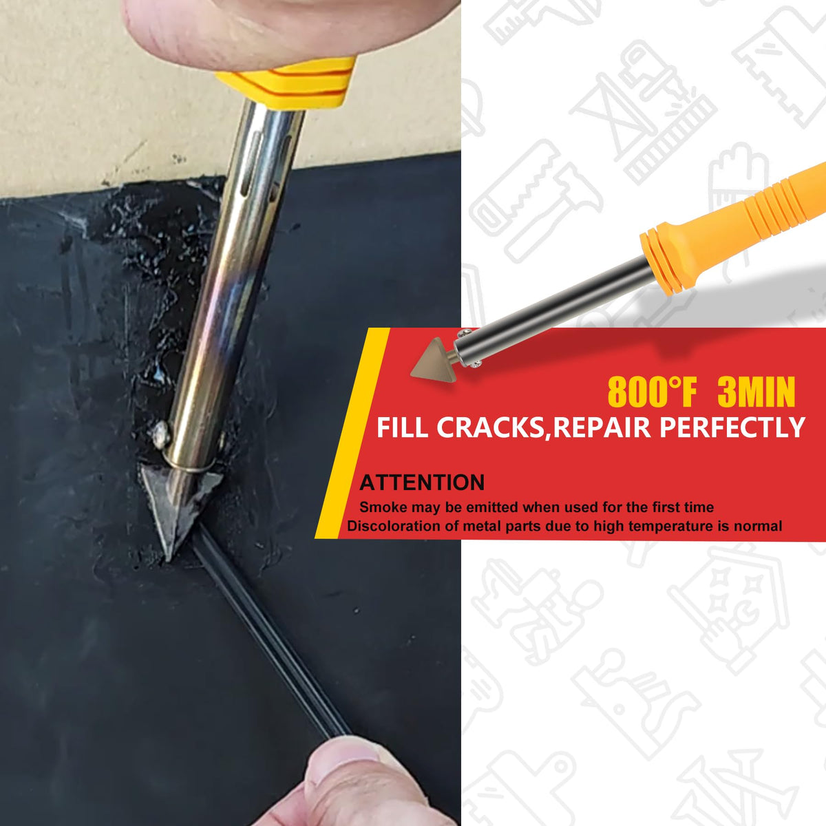 SONNLER Aluminum tape to seal and reinforce joints.