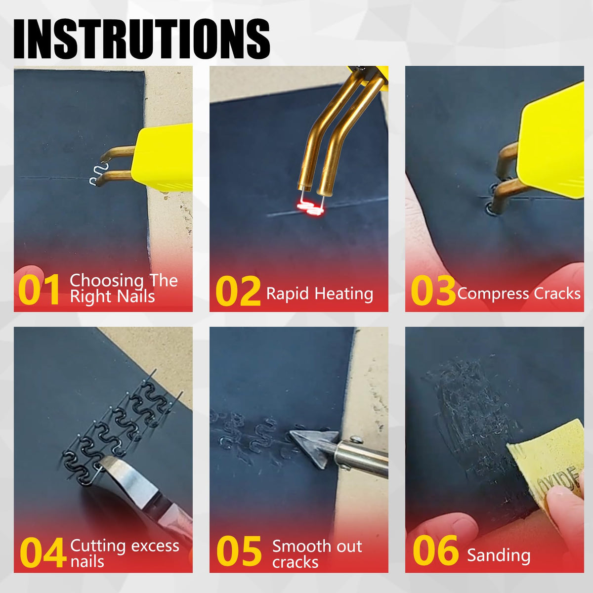 SONNLER Plastic rods and staples for versatile welding.