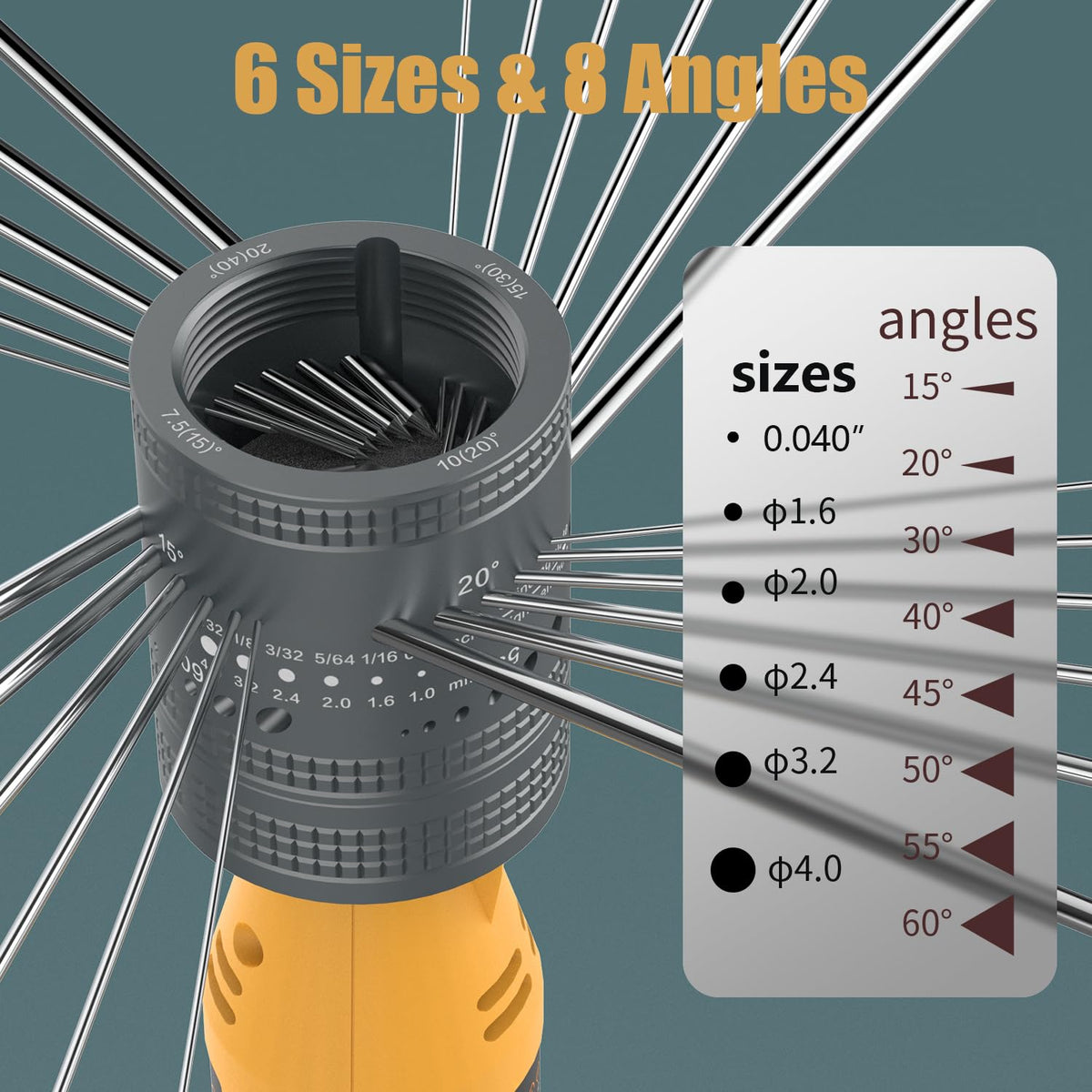 SONNLER rotary tool with flat grinding block for TIG electrode prep.