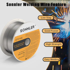 SONNLER Sonner 035 flux core welding wire closeup shows premium slag coverage