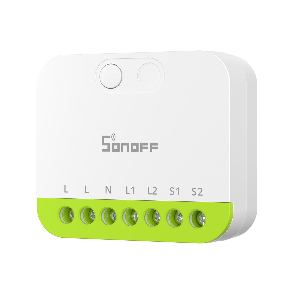 SONOFF MINI Duo 2 mounted in a standard box for easy installation
