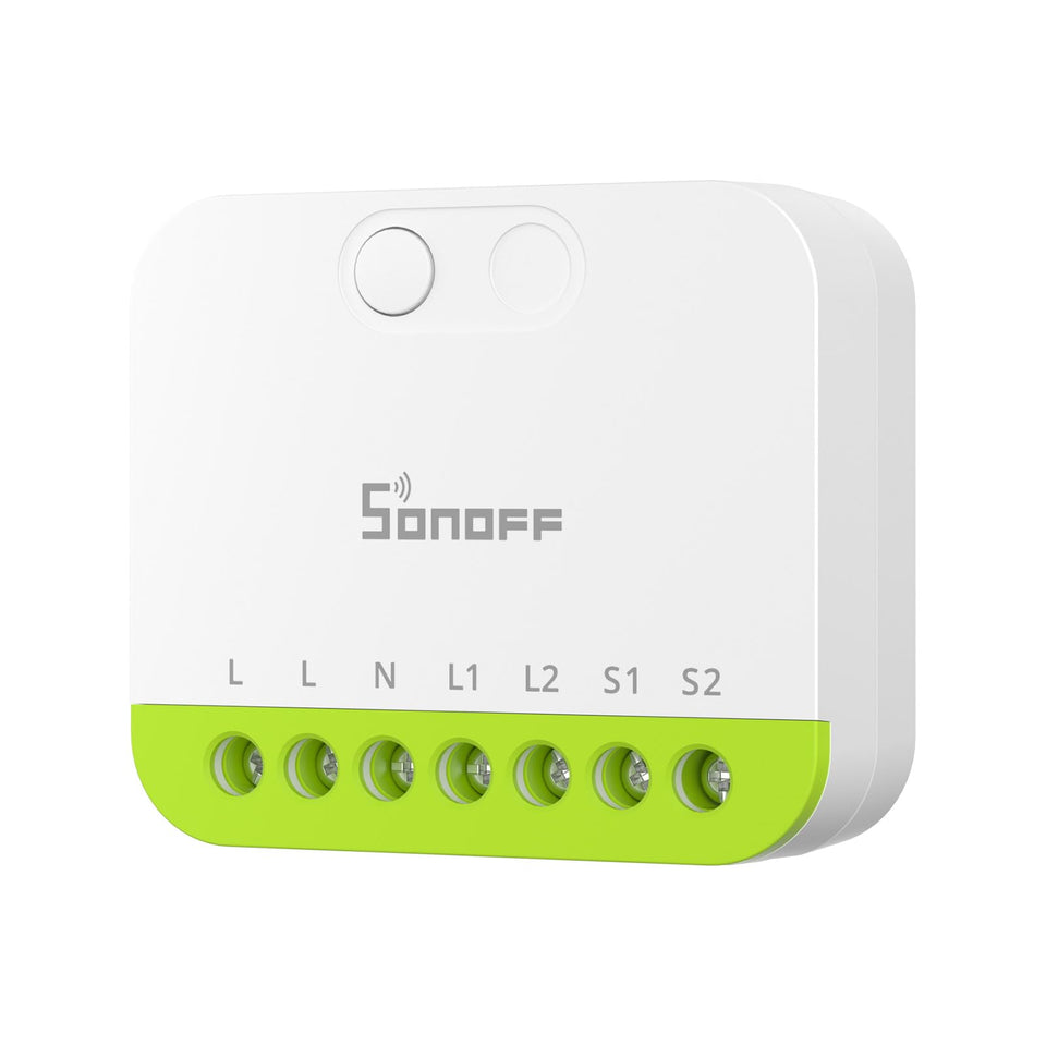 SONOFF MINI Duo 2 mounted in a standard box for easy installation